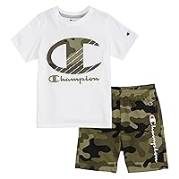 Champion Boys Shorts Sets 2 Piece Tee Shirt and Athletic Shorts for Kids