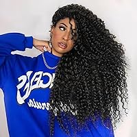 ATRAENTE Curly Braiding Hair Curly Crochet Hair Ocean Wave Crochet Hair 24 Inch 3 Packs Deep Wave Braiding Hair Deep Wave Crochet Hair Long Synthetic Hair Extensions for Boho Braids (24 Inch,1B)