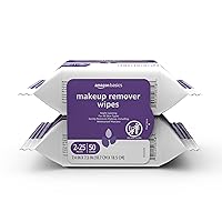 Make Up Remover Wipes, Night Calming, 50 Count (2 Packs of 25) (Previously Solimo)