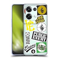 Officially Licensed Public Enemy Collage Graphics Soft Gel Case Compatible with Oppo Reno8 Pro