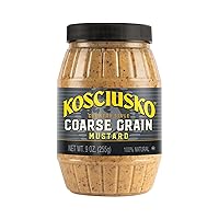 Plochman's Kosciusko Country Style Coarse Grain Mustard, Hearty Country Classic, 9 Ounce Jar