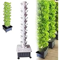 Hydroponic Growing Kits 45 Holes Hydroponics Growing System ｜ Indoor Grow System Vertical Grow Tower, Hydroponic Planting Equipment for Herbs, Fruits and Vegetables,Gifts for Men