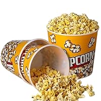 Retro Style Plastic Popcorn Containers for Movie Night - 7.25