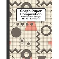 Graph Paper Composition: 4x4 Quad Ruled Graph Paper Notebook | 120 Pages | Matte Cover | 8.5 x 11 In | Geometric Pattern 96