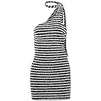 Women's Dress Striped One Shoulder Bodycon Dress Women's Dress