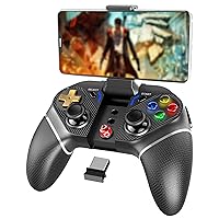 ipega Wireless 5.0 +2.4G Gamepad Controller with 6 Inch Telescopic For iphone 14/13/12/11 for Android Smart Phone/Tablet (Android 6.0/IOS 13.0MFI and above) ps4/N-Switch PC Smart TV