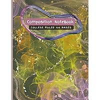 Marble Composition Notebook, 120 pages College Ruled, 8.5X11 for students, adults, teachers and working professionals. Perfect as back to school gifts and new jobs.
