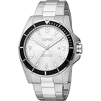 Esprit Men Analogue Quartz Watch ES1G322M0055, Silver