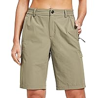 FitsT4 Sports Women's Lightweight Hiking Shorts Quick Dry Cargo Shorts Sun Protection Water Resistant with Multi Pockets
