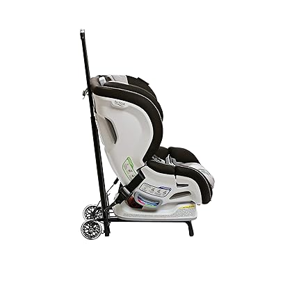 Britax Car Seat Travel Cart | Adjustable Handle + Compact Fold + Fits in Airplane Overhead Bin , Black, 42x13.5x5.5 Inch (Pack of 1)