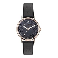 Ted Baker Phylipa Blossom Ladies Black Leather Strap Watch (Model: BKPPHS4029I)