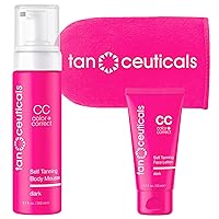 Tanceuticals Mousse CC Self Tanning Kit Bundle, Dark Shade