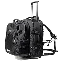 2-in-1 Transformer Travel Backpack with Wheels - 2 Piece Luggage Set, Carry On Luggage, 22 Inch, Softsided Wheeled Rolling Luggage with Detachable Daypack