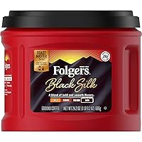Folgers Black Silk Coffee, Dark Roast, 24.2 Ounces Per Canister