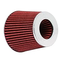4-Inch Round Tapered Air Intake Filter - Washable, High Performance, 5.5-Inch Height