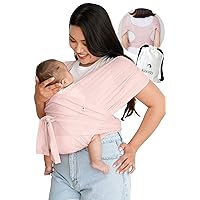 Konny Baby Carrier AirMesh Essentials, Easy to Wear and Wrap Baby Sling, Baby Wrap Carrier, Perfect for Newborn Babies up to 44 lbs, (Peach, Xs)…