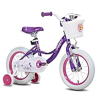 JOYSTAR Fairy Girls Bike for Toddlers and Kids Ages 2-9 Year Old, 12 14 16 18 Inch Kids Bike with Training Wheels, Handbrake and Basket, Toddler Girl Bike, Children Bicycle