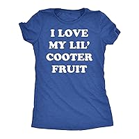 Womens Funny T Shirts I Love My Little Cooter Fruit Sarcastic Mom Tee for Ladies