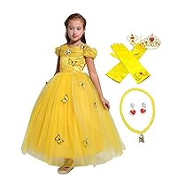 Lito Angels Girls Princess Dress Up Costume Halloween Christmas Fancy Dress with Accessories