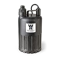 WA80UP Submersible Utility Pump, 1/2 HP, Black