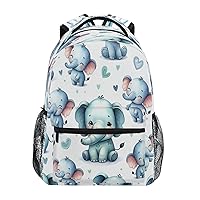 Kid Cartoon Elephant Backpack,Elementary School Backpack Elephant Kid Bookbag for Boy Girl Ages 5 to 13,2