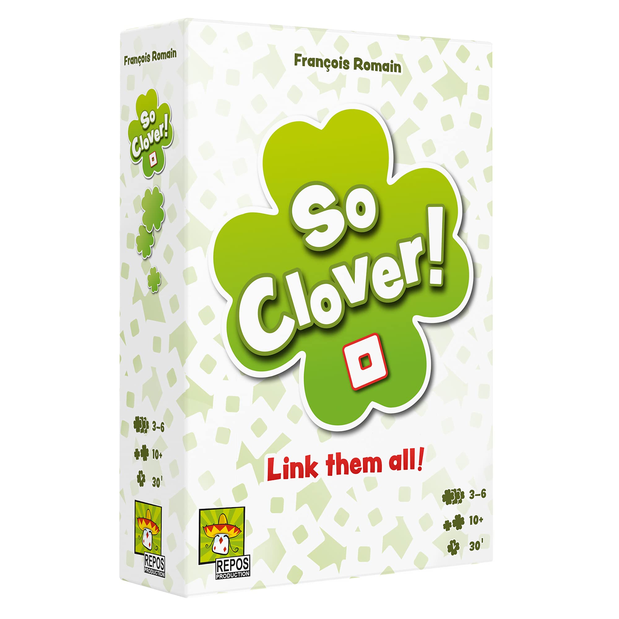 So Clover! Board Game | Party| Cooperative Word Association| Family Game for Adults and Kids | Ages 10 and up | 3-6 Players | Average Playtime 30 Minutes | Made by Repos Production
