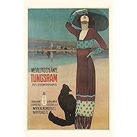 Vintage Journal Fashionable Woman with Cat on Beach (Pocket Sized - Found Image Press Journals)