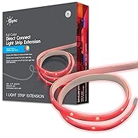 GE Cync Smart LED Light Strip Extension, Room Décor Aesthetic Color Changing WiFi Lights, LED Lights for Bedroom and TV, Works with Amazon Alexa and Google, 8ft Extension ONLY