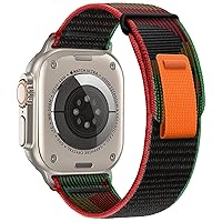 Compatible with Apple Watch Ultra Band 49mm 45mm 44mm 42mm 41mm 40mm 38mm Men Women, Rugged Trail Loop Soft Braided Elastic Weave Nylon Sport Wristbands for iWatch SE Series 8/7/6/5/4/3/2/1