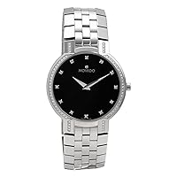 Movado Men's 605585 Faceto Diamond Accented Stainless-Steel Watch