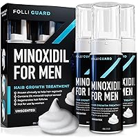 5% Minoxidil Foam (3 Month Supply) by - Foam Hair Regrowth Treatment for Men with Added Biotin, DHT Blockers, Vitamins and Herbs - Hair Growth Extra Strength for Men