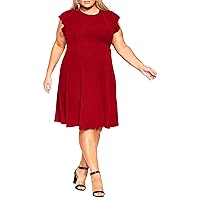 City Chic Plus Size Dress Skylar, in True RED, Size, XXL