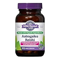 Astragalus Reishi Organic Herbal Supplement, 90 Count