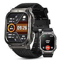 KOSPET Smart Watch for Men, 60 Days Long Battery Life, 5ATM Waterproof, Rugged Military(Answer/Make Call), Compatible for Android and iOS, Full Metal Body&1.96'' AMOLED HD Screen, AI Voice Assistant