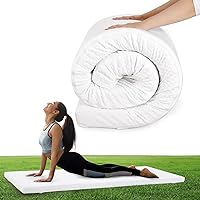 HOMBYS Memory Foam Camping Mattress Pad,Portable Sleeping Pad for Adult,Waterproof Cot Mattress,Roll Up Floor Mattress,Foldable Backpacking Travel Bed for Hiking,Guest Bed