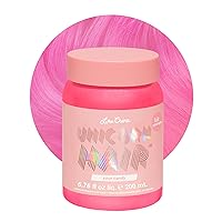 Unicorn Hair Dye Full Coverage, Sour Candy (Bright Pink) - Vegan and Cruelty Free Semi-Permanent Hair Color Conditions & Moisturizes - Temporary Hair Dye With Sugary Citrus Vanilla Scent