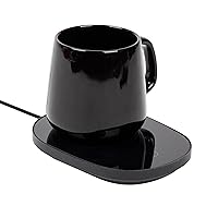 Mind Reader Coffee Warmer and Mug Set, Tea Cup Warmer, Coffee Accesories, Desk, USB Cord, 6.5