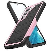 Case for Samsung Galaxy A14 5G 6.8'', Anti-Drop Case, Silicone Bumper Reinforced Corners Rugged Shockproof PC Protective Phone Cover,Pink