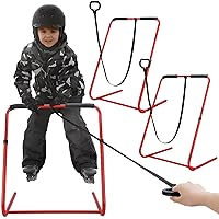 2 Pcs Ice Skating Training Aid for Beginners Ice Skating Trainer with Tow Rope to Learn Ice Skating Equipment for Ice Hockey and Figure Skating Ice Skating Walker Aid Ice Skater Sports Pusher