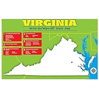 Publishing Group Virginia Write-On/Wipe-Off Desk Mat, State Map (9780635107237) Large
