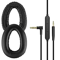Geekria Replacement Earpads and Cable for Sennheiser PXC 550, PXC 550-II Wireless Headphones, Headset Ear Cushion Repair Parts