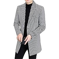 Autumn Winter Wool Blends Jacket Men Long Casual Business Trench Coat Streetwear Overcoat Social Windbreaker