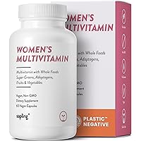 Multivitamin for Women Daily Supplement - with Whole Food Vitamins, Plant-Based, Organic Fruits and Vegetables. Vitamin A, B Complex, C, D3, E, K2 Black Pepper. Vegan and Non-GMO - 60 Capsules.