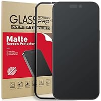 Ambison [2 Pack Matte Glass Screen Protector Compatible for iPhone 14 Pro Max, Dynamic Island Compatible/Anti-Glare [No Bubbles] Install Frame/Smooth as Silk, iPhone 14 Pro Max 6.7inch 2022
