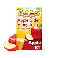 Apple Cider Vinegar Vitamin C Fizzy Drink Mix, Dietary Supplement for Immune Support, Apple - 18 Count