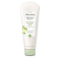 Positively Radiant 60 Second In-Shower Facial Cleanser, Brightening Mask With Moisture-Rich Soy, Lemon Peel Extract, Glycolic Acid, and Kaolin Clay, 5 oz