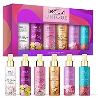 So…? Unique Body Mist Set - Perfumes for Women - Ideal Gifts for Women - Fresh, Floral, Sweet Scents -6-Hour Wear Body Spray for Women - 6 pcs