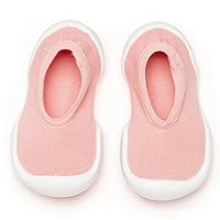 Komuello Flat Toddler Shoes, Breathable, Washable, Non-Slip, Secure Fit, Cotton Socks with Air Pocket Cushion for Indoor and Outdoor Use, Unisex Toddler Shoes for Girls