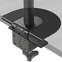 VIVO Steel Reinforcement Bracket Mount Plate for Thin, Glass, and Other Fragile Table Tops, Clamp Compatible with Most Monitor Stand C-Clamp Installations, Black, STAND-AC01R