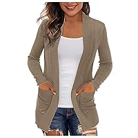 Women's Cardigans with Pockets Casual Lightweight Open Front Cardigan Sweaters for Women